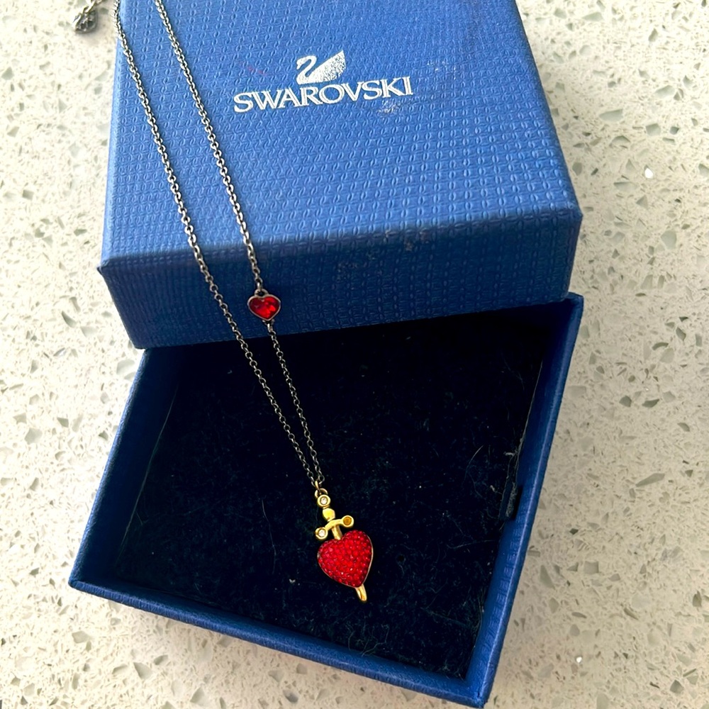 Swarvoski Disney Inspired Heart/Sword Pendant